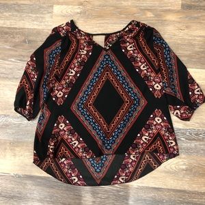 Renne C keyhole back blouse